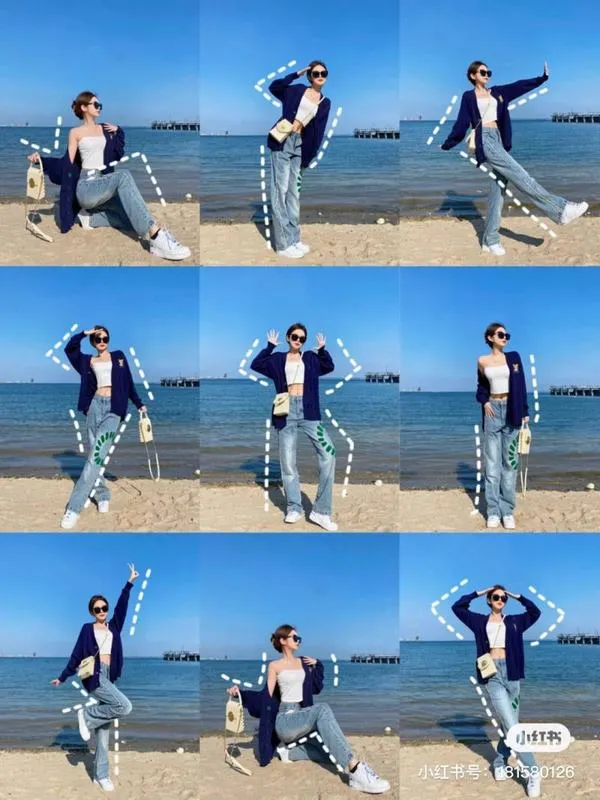 Dáng quay lưng hoặc nghiêng người