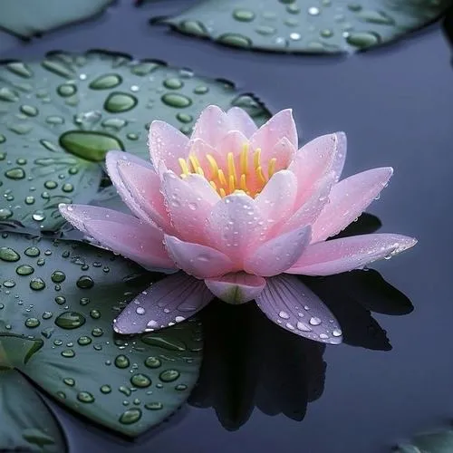 Chọn màu chủ đạo hồng phấn cho bông sen nở