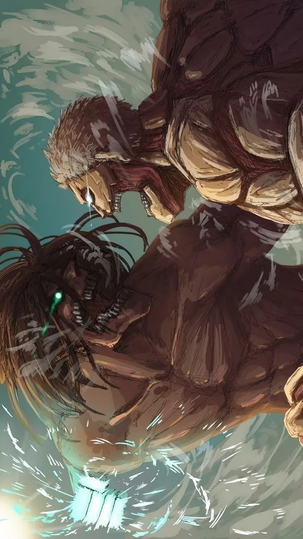 Ảnh nền Đại chiến Titan phong cách hạt phim, bạo lực lạnh và bi tráng kéo dài