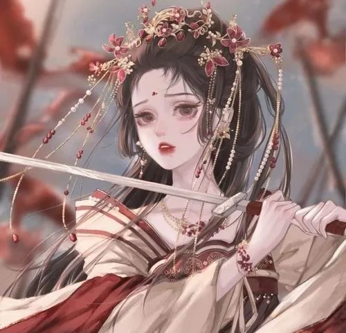 Hình gió lùa làm bay tà áo giữa hiên vắng dài tĩnh lặng