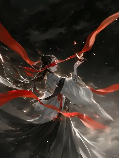 Cổ trang anime nữ buồn và hành lang gỗ dài, cảm giác cô độc lan chậm