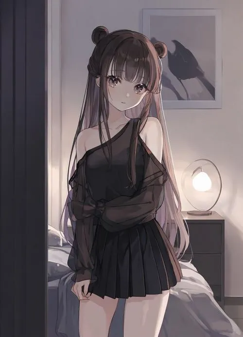 Tóc anime mềm mại làm nổi bật phong cách nhẹ nhàng nghệ thuật