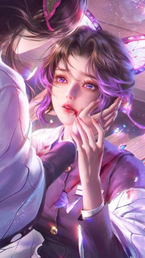 Khung cảnh Akihabara rực ánh đèn neon bao quanh nhân vật anime