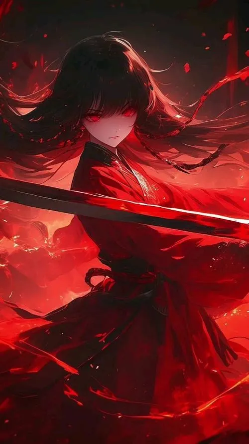 Nhân vật anime ngầu với ánh mắt sắc và biểu cảm lạnh giữa nền thành phố đêm