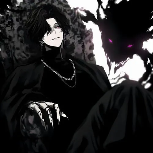 Ảnh anime nam ngầu lạnh lùng ác quỷ, nét mặt bình thản nhưng toát mùi nguy hiểm