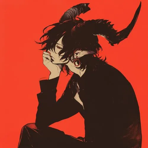 Ảnh anime nam ngầu lạnh lùng ác quỷ, áo choàng đen và bóng đổ sâu