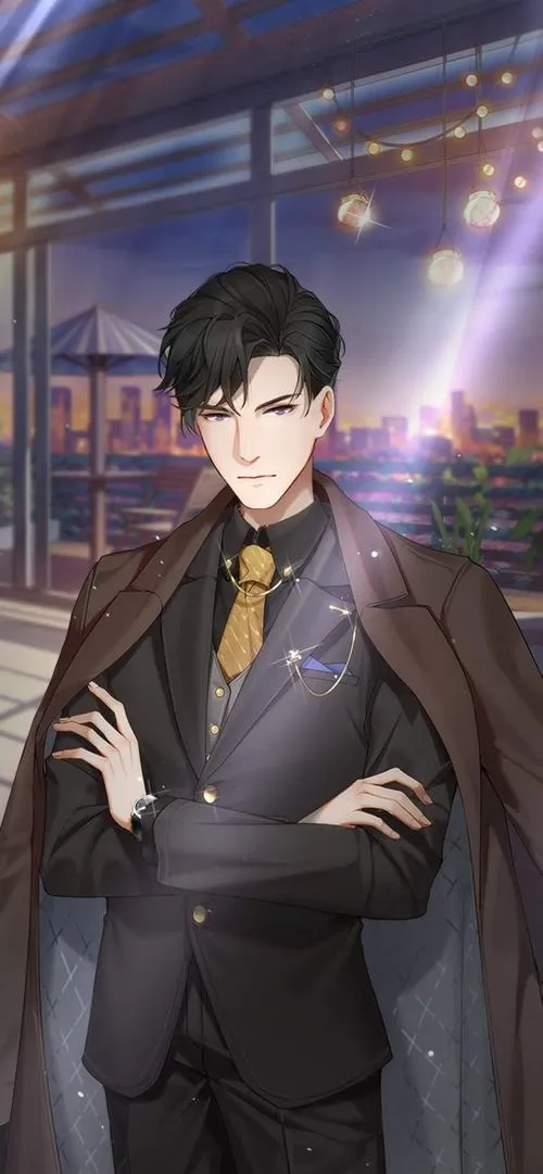 Ảnh anime nam tổng tài đứng cạnh xe sang: một khung hình đủ mùi giàu có