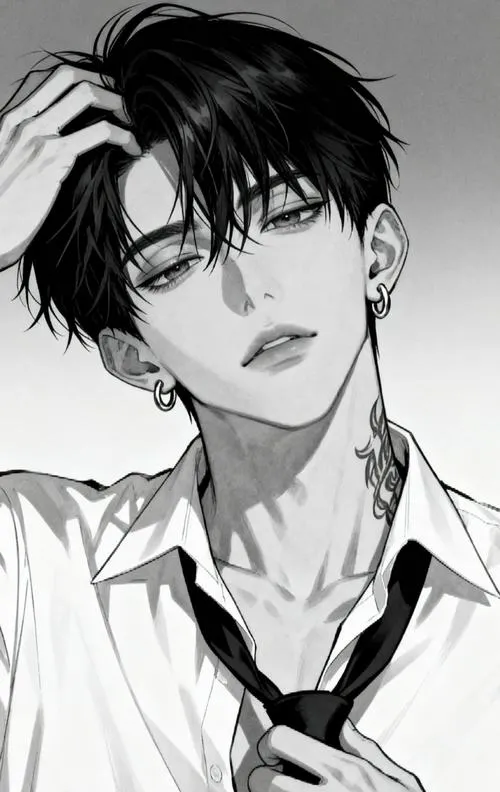 Ảnh anime nam tổng tài phong cách tối giản: ít chi tiết nhưng thần thái ăn trọn khung hình