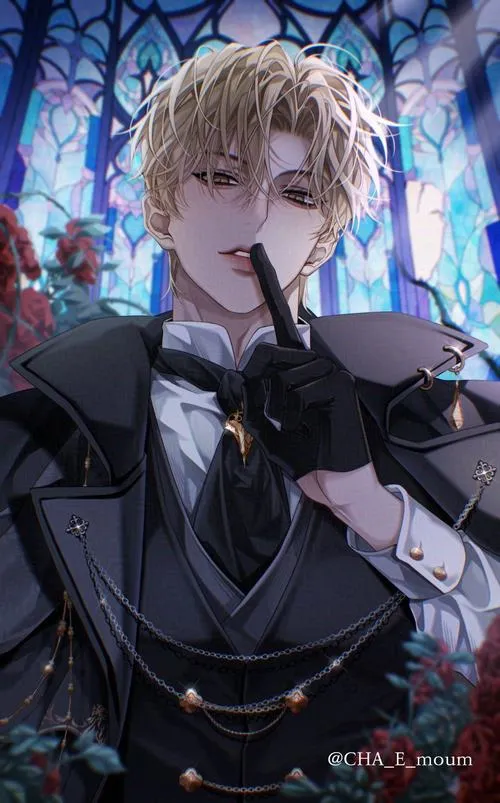 Trang phục tổng tài trong anime: vest đen, sơ mi trắng và đồng hồ đắt giá