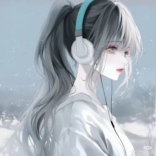 55 Ảnh Anime Nữ Đen Trắng cute mang vibe dễ thương trầm lặng đúng gu các nàng