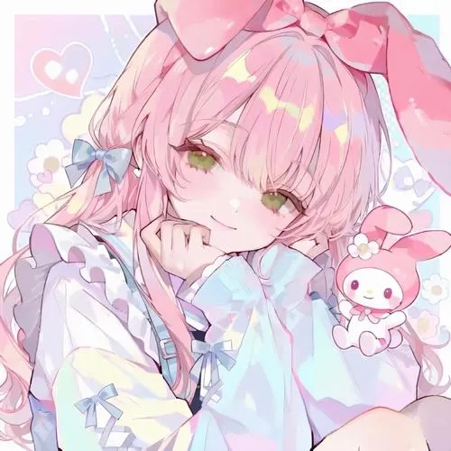 Ảnh anime idol nữ cute cùng pose tay gần mặt