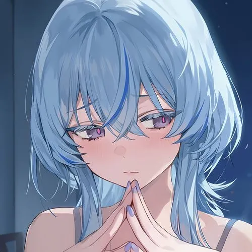 Ảnh anime fantasy tông xanh làm bối cảnh trở nên huyền ảo