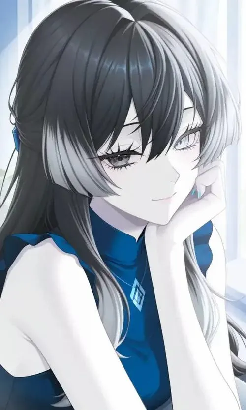 Ánh sáng lạnh tôn đường nét gương mặt và đôi mắt xanh