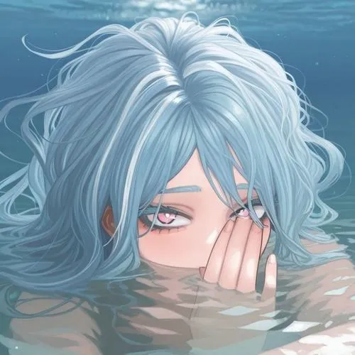 Cảm xúc ẩn sau những bức ảnh anime nữ màu xanh dương quen thuộc