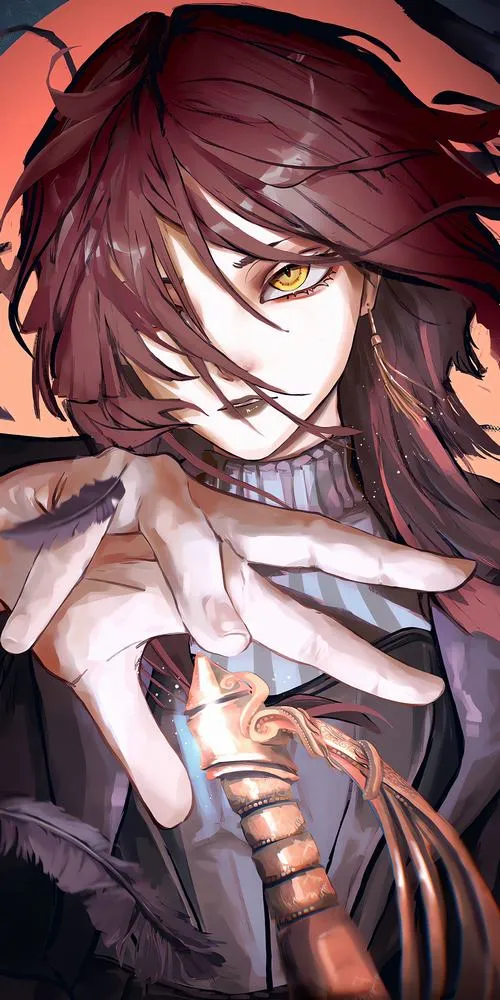 Hình anime nữ ngầu xuất hiện dưới huyết nguyệt của quỷ giới