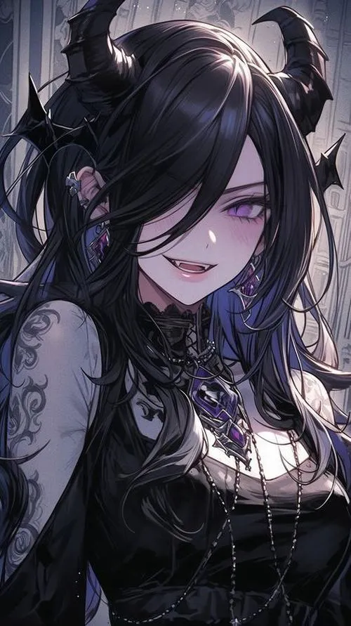 Cô gái anime lạnh lùng đứng giữa khói đen và bóng đổ sắc nét