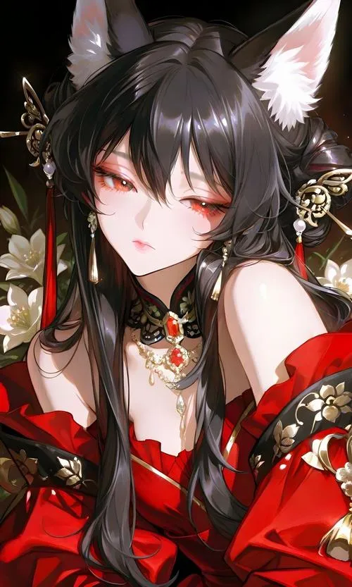 Anime nữ ngầu khoác trang phục da đen cùng ánh mắt băng giá