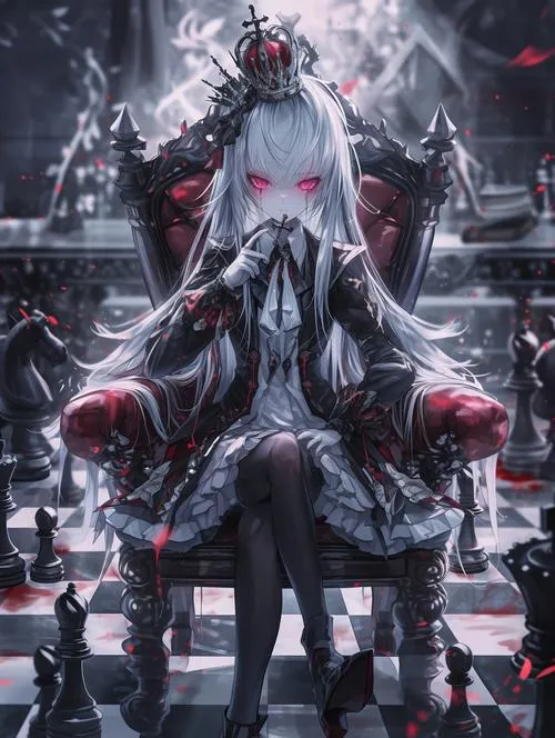 Ảnh anime nữ ngầu cầm vũ khí lưỡi hái giữa bóng tối bao trùm