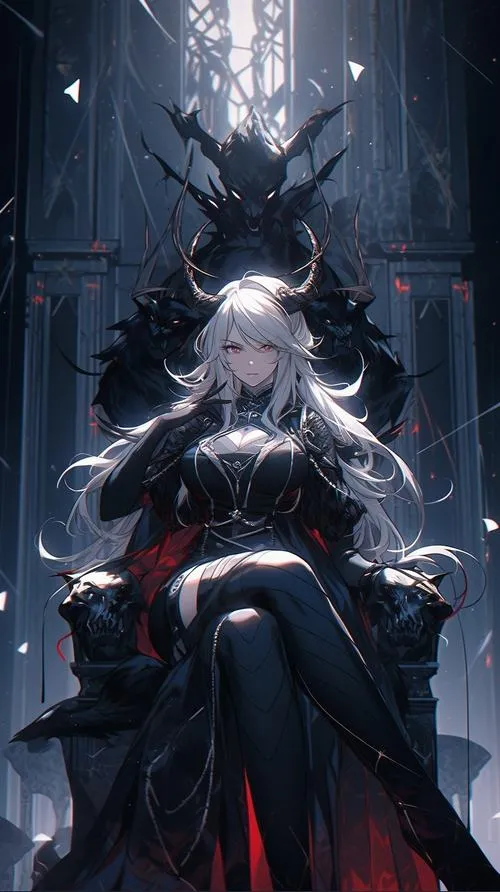 Xăm rune trên cổ tăng khí chất cho cô gái anime lạnh lùng