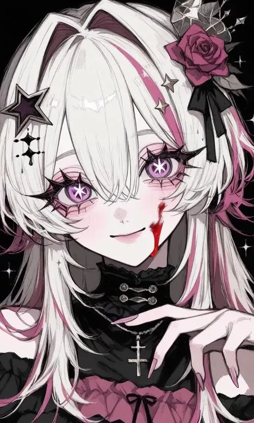 Ác quỷ mang biểu cảm vô cảm và nụ cười nửa miệng