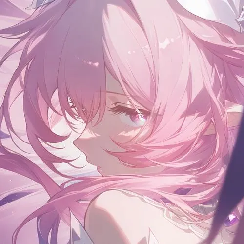 Cô gái Tóc hồng pastel mặc Trang phục học đường vibe tuổi trẻ sáng sủa