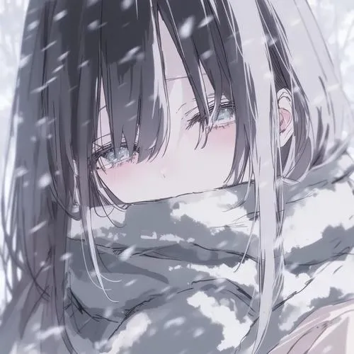 Hình mái tóc rũ che mặt với ánh mắt buồn và nét mảnh