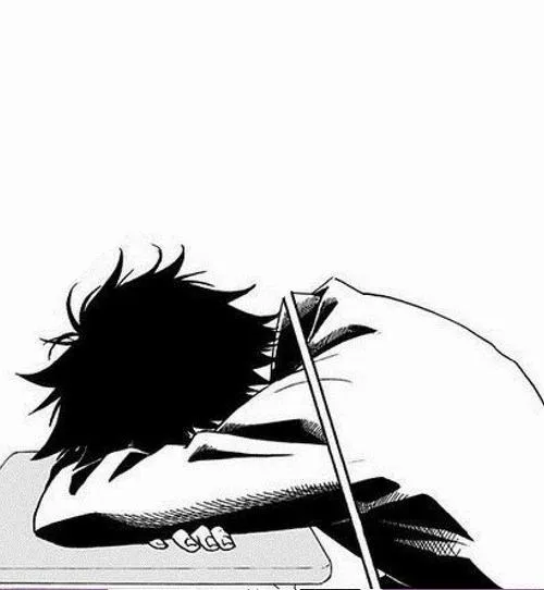 Avatar anime khóc đau khổ, nét mực đậm khóa chặt cảm xúc không lối thoát