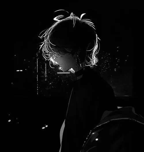 Ảnh đại diện tâm trạng khóc trong bóng tối với bờ mi ướt