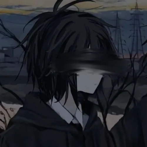 Ảnh đại diện cá nhân tương phản trắng đen khóa ánh mắt trống rỗng