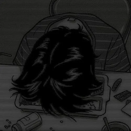 Ảnh đại diện tâm trạng mắt đỏ rớm thành điểm nhấn tương phản trắng đen