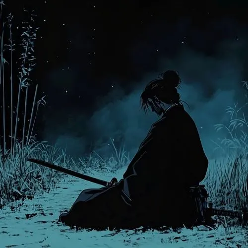 Ảnh avatar buồn anime giữa hoàng hôn muộn trầm lắng