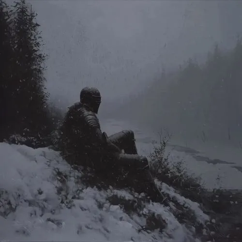 Hình đại diện anime thể hiện giọt nước mắt trong không gian cô độc