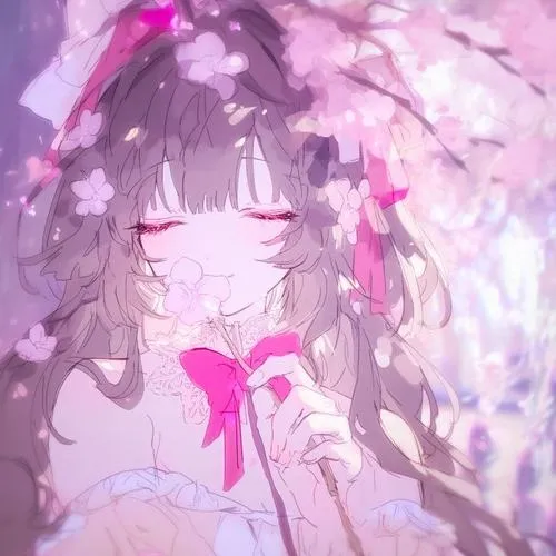 Ảnh đại diện anime nữ xinh phối phông nền mềm và màu nền dịu