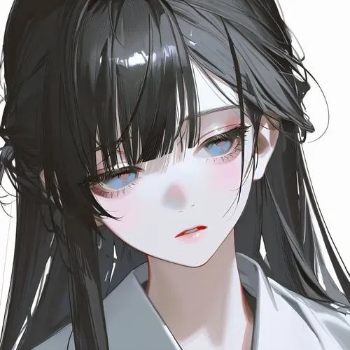 Avatar anime phong cách pastel với nền trơn dịu nhẹ