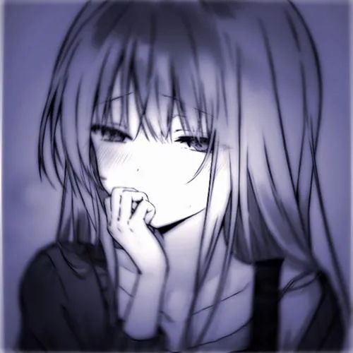 Hình đại diện cute anime phát sáng trắng đen nhấn ánh nhìn