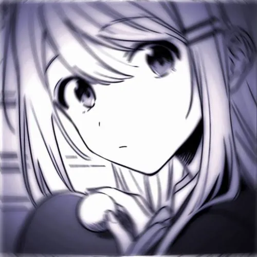 Ảnh avatar anime đen trắng phát sáng với tông sáng tối tương phản