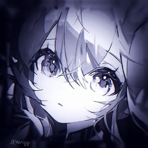 Ảnh avatar không màu phát sáng trên nền trơn