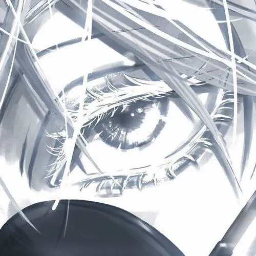 Hình đại diện cute anime mờ nam khắc họa biểu cảm gương mặt trầm lặng