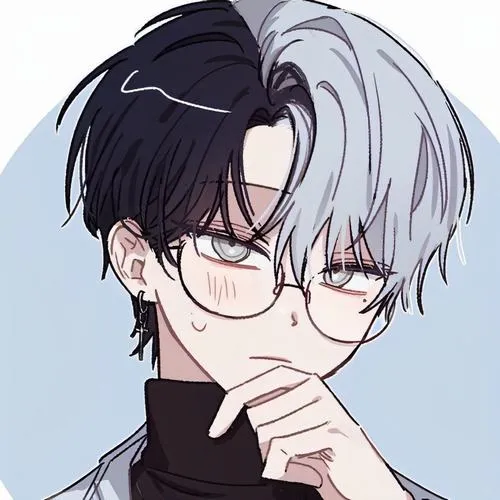 Avatar minh họa tay anime nam với nét vẽ mềm