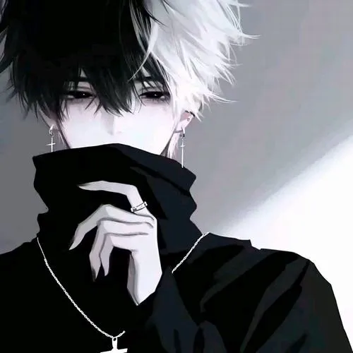 Ảnh đại diện nhân vật nam biểu cảm nghiêm trong bóng tối u tối