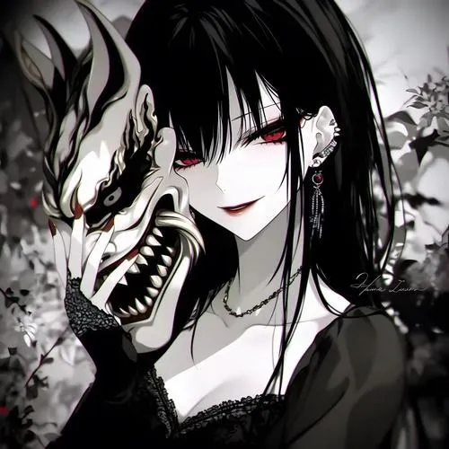 Biểu cảm nữ anime tối giản làm nổi phong cách ngầu đầy cá tính