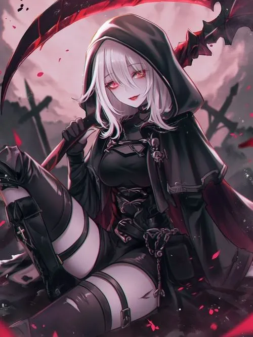 Hình đại diện nữ anime ngầu với màu sắc trầm tạo không gian bí ẩn cuốn hút