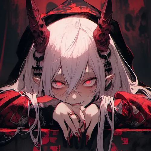 Tạo hình nhân vật nữ anime nhấn tóc anime và trang phục tối màu