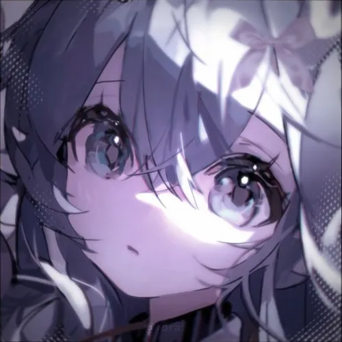 Hình đại diện ngầu anime nữ tóc sáng bắt ánh viền