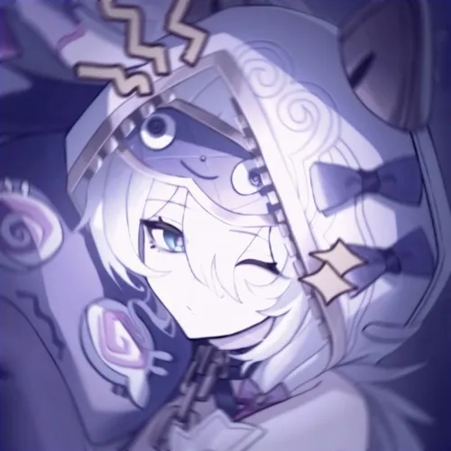 Avatar nữ anime ánh sáng với màu da trong veo phản quang