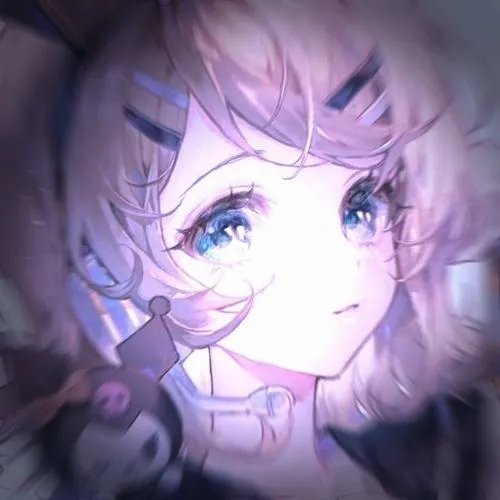 Avatar dễ thương anime phát sáng khắc họa biểu cảm nhẹ tự nhiên