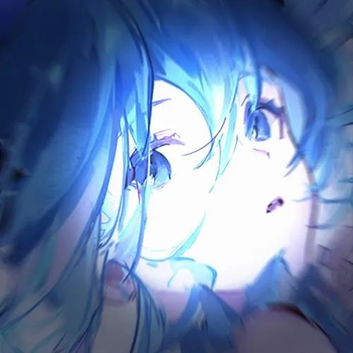 Ảnh đại diện cá nhân anime phản quang với hiệu ứng phát sáng nhẹ