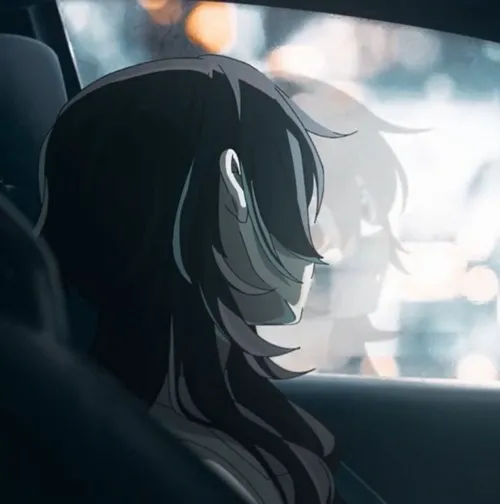 Hình profile khắc họa cô đơn một mình với bóng lưng xa