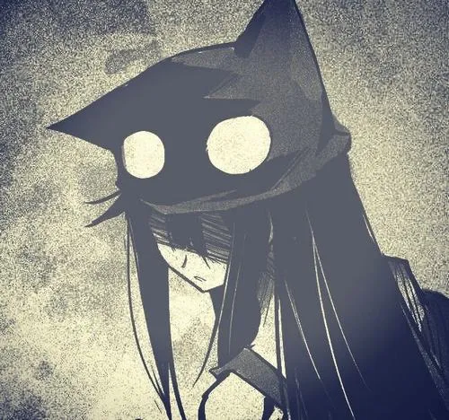 Hình profile nữ buồn lặng trong nền tối giản.