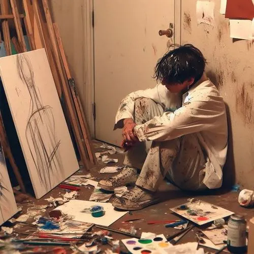 Avatar dễ thương nam buồn nhấn gương mặt nghiêm lạnh màu